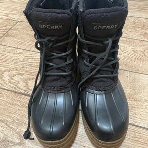 Sperry Black and Tan Waterproof Boots